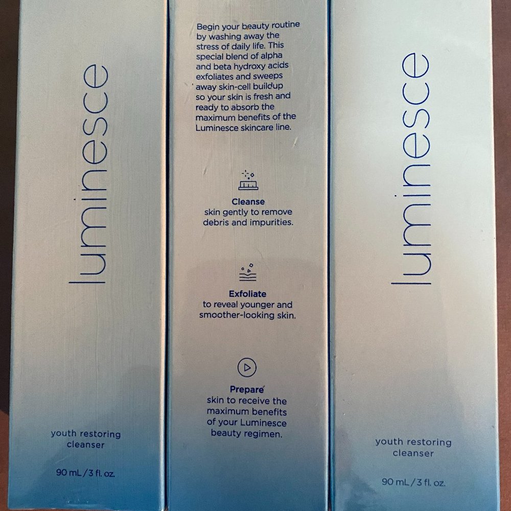 Luminesce Youth Restoring Cleanser 3oz  $22 for 2 nos Expy 05/2022